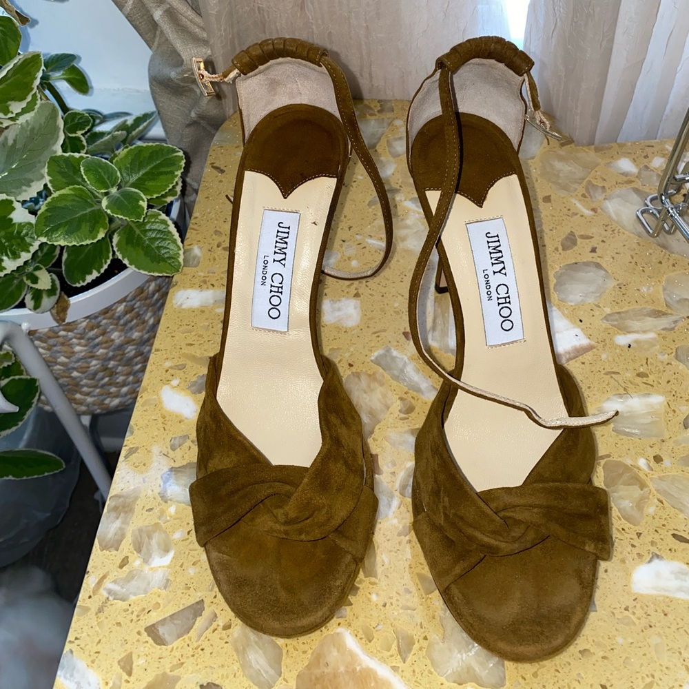 Jimmy Choo brown color heels sandals good conditio